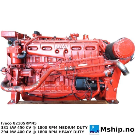 Iveco 8210 SRM 45 Marine Engine — Manufacturer: Iveco Aifo, Cylinder configuration: In line, Rotation direction: CCW - Counter clockwise seen from aft, Fuel Type: Diesel
