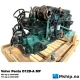 Volvo Penta D12D-A MP — Manufacturer: Volvo Penta, Model: D12D-A MP, Manufacturers part number: 869186, Arrangement number: Bell housing SAE 2, Serial number: 1012454370 and 1012454432, Year: Delivery date 26 April 2005, HP: 550 @ 1800 rpm / 715 @ 2300 rpm., kW: 526 kW @ 715 rpm, RPM: 1800 / 2300, Running Hours: About 4500 since full overhaul  / about 19500 since new., Cylinder bore: 131 mm, Piston Stroke: 150 mm, Number of cylinders: 6, Displacement: 12,13 Liter, Cylinder configuration: In line, Rotation direction: CCW - Counter clockwise seen from aft, Fuel Type: Diesel ASTM-D975 1-D & 2-D, EN 590 or JIS KK 2204, Class: The engine complies with IMO NOx, SAV, US EPA Tier 2, EU RCD and EU IWW, Other: EIAPP documentation for 550 HP rating included with each engine., Weight: 1400 kg without gear / Dry weight with reverse gear ZF325A-EB 1570 kg., Gear type: ZF325 A-EB available - sold separately, Gear ratio: 1.733:1