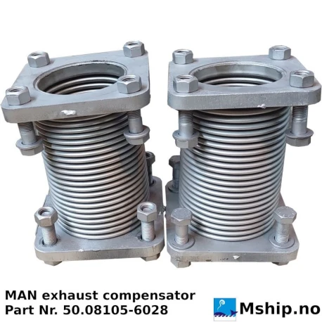 MAN exhaust compensator — Manufacturer: Bemoflex / MAN, Model: exhaust compensator, Manufacturers part number: 50.08105-6028 | 50081056028, Alternative part number: 607503