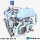 MWM TBD 234 V6 — Manufacturer: MWM, Model: TBD234V6, Serial number: 234.06.02568, RPM: 1500, Cylinder bore: 128 mm, Piston Stroke: 140 mm, Number of cylinders: 6, Displacement: 10,8 Liter, Cylinder configuration: 60° V, Rotation direction: CCW - Counter clockwise seen from aft, Fuel Type: Diesel, Generator end type: Stamford MHC434C2 No C049078/01, Amps: 504, Volt: 230, HZ: 50 Hz, kVA: 200, cos φ: 0.8