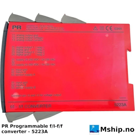 PR Programmable f/I-f/f  converter 5223A — Manufacturer: PR Electronics, Model: 5223A, Serial number: 161445040