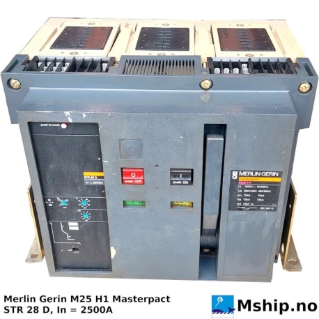 Merlin Gerin M25 H1 - 2500A — Manufacturer: Merlin Gerin / Schneider Electric, Model: Masterpact M25H1, Alternative part number: STR 28 D, Amps: 2500, Volt: 380/440  -  480/690, HZ: 50/60
