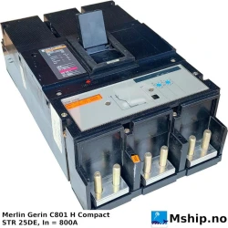 Merlin Gerin C801 H - 800A — Manufacturer: Merlin Gerin / Schneider Electric, Model: C801 H, Manufacturers part number: STR 25DE, Alternative part number: C801H, Amps: 800, Volt: See photo