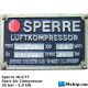 Sperre HL2/77 Start Air Compressor — Manufacturer: Sperre, Model: HL2/77, Serial number: 771995, kW: 6,2, RPM: 1450, Class: DNV, HZ: 50 / 60, m³ /h, cubic meter per hour capacity: 25, Working pressure BAR: 30
