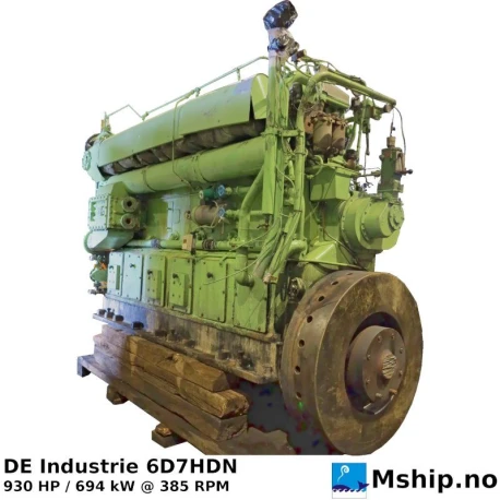DE Industrie 6D7HDN — Manufacturer: de INDUSTRIE, Model: 6D7HDN, Serial number: 4699, Year: 1973, HP: 930, kW: 694, RPM: 385