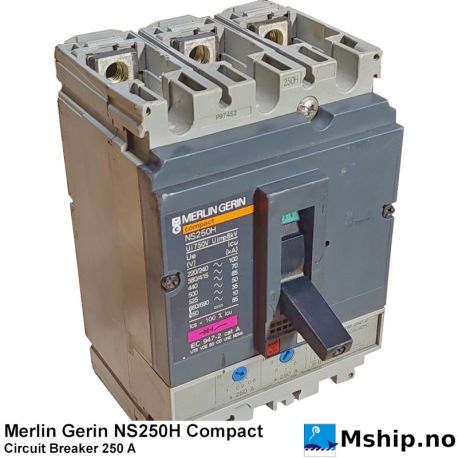 Merlin Gerin NS250H Compact — Manufacturer: Merlin Gerin / Schneider Electric, Model: NS250H Compact, Alternative part number: NS250H, Serial number: NS250 H, Amps: 250, HZ: 50/60