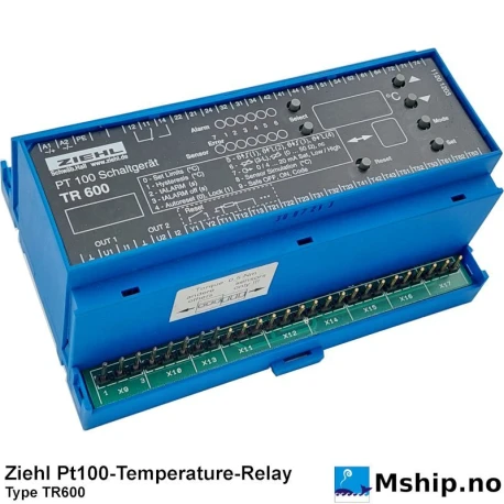 Ziehl Pt100-Temperature-Relay Type TR600 — Manufacturer: Ziehl, Model: Pt 100-Temperature relay Type TR600 analog, Manufacturers part number:  T224151, Alternative part number:  T224360