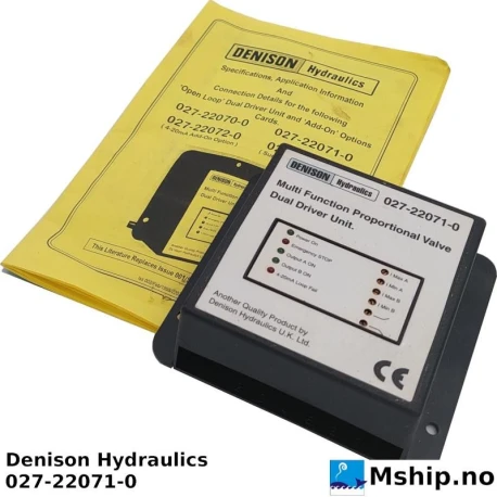 Denison 027-22071-0 — Manufacturer: Denison Hydraulics, Model: Multi-Function Proportional Valve Dual Driver ( Encapsulated ), Manufacturers part number: 027-22071-0, Alternative part number: 027220710