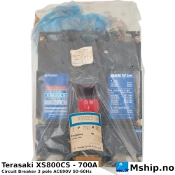 Terasaki XS800CS - 700A — Manufacturer: Terasaki, Model: XS800CS, Serial number: 97541C, Amps: 700, HZ: 50 / 60