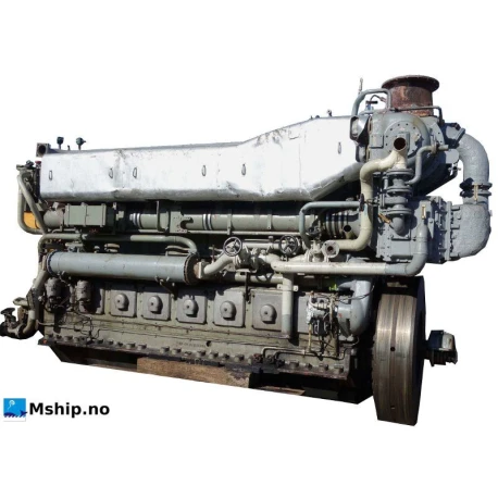 Mak 8Mu452AK — Manufacturer: MaK, Model: 8Mu452AK, Serial number: 25180, Year: 1978, HP: 1500, kW: 1119, RPM: 410, Cylinder bore: 320 mm, Piston Stroke: 450 mm, Number of cylinders: 8, Cylinder configuration: In line, Rotation direction: Reversible engine - can rotate both ways, Class: Germanischer Lloyd