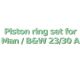 Piston ring set suitable for Man / B&W  23/30 A    https://mship.no