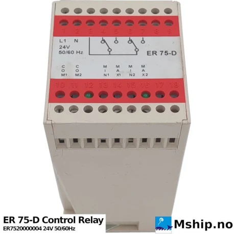 ER 75-D Control Relay — Model: ER 75-D, Manufacturers part number: ER7520000004, Alternative part number: 120399901020, Serial number: 1203999.01.020