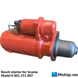 Bosch starter for Scania — Manufacturer: Bosch, Model: 0 001 371 007, Manufacturers part number: 1358639S6111, Alternative part number: 1358639, kW: 6,7, Other: Fits Scania   DI 12 / DI16 series and other models  - Original starter from Scania, Volt: 24 Volt