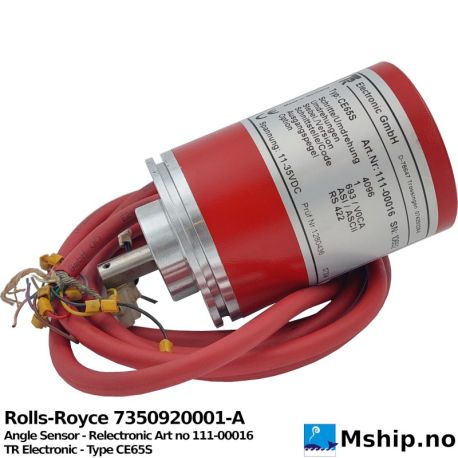 Rolls-Royce 7350920001-A Angle Sensor — Manufacturer: TR Electronic / Rolls-Royce, Model: CE65S, Manufacturers part number: 7350920001-A, Alternative part number: 7350920001A, Arrangement number: 111-00016