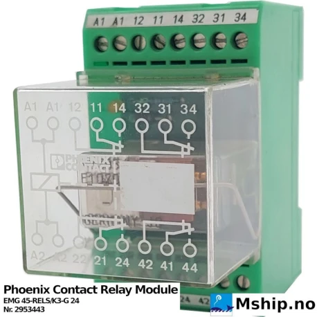 Phoenix Contact Relay Module EMG 45-RELS/K3-G 24 — Manufacturer: Phoenix Contact, Manufacturers part number: 2953443