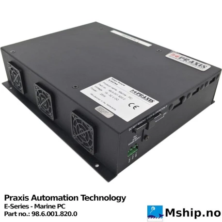 Praxis E-Series - Marine PC — Manufacturer: Praxis Automation Technology, Model: Marine PC, Manufacturers part number: 98.6.001.820.0, Alternative part number: 9860018200, Arrangement number: DC00E0BAJ00, Serial number: W22036/ 24, Year: 2016