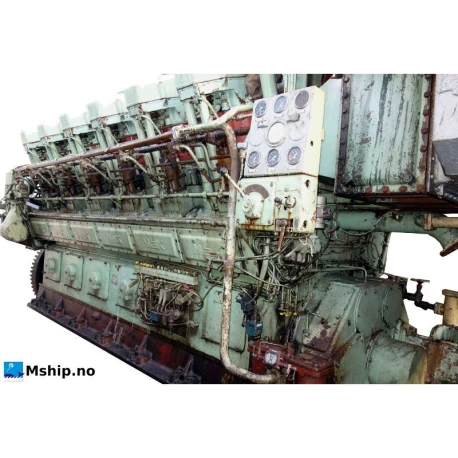 MaK 12 M 453 AK — Manufacturer: MaK, Model: 12 M 453 AK, Serial number: 50038, HP: 4000, kW: 2984, RPM: 600, Cylinder bore: 320 mm, Piston Stroke: 450 mm, Number of cylinders: 12, Cylinder configuration: V-engine, Rotation direction: Counter clock wise CCW, Other: Completely dismantled to be used for spare parts