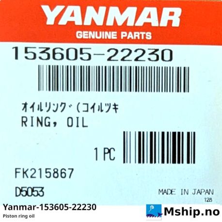 Yanmar N280 piston ring 153505-22230 — Manufacturer: Yanmar, Model: N280, Manufacturers part number: 153505-22230, Alternative part number: 15350522230, Cylinder bore: 280 mm