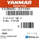 Yanmar N280 piston ring 153605-22260 — Manufacturer: Yanmar, Model: N280, Manufacturers part number: 153605-22260, Alternative part number: 15360522260, Cylinder bore: 280 mm