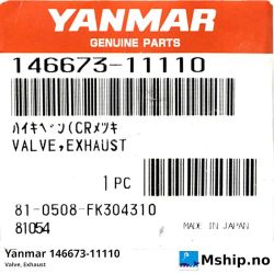Yanmar 146673-11110 Valve, Exhaust    https://mship.no
