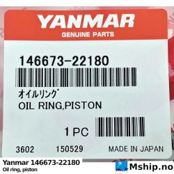 Yanmar 146673-22180 Oil ring, piston — Manufacturer: Yanmar, Model: Oil ring, piston, Manufacturers part number: 146673-22180, Alternative part number: 14667322180