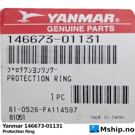 Yanmar 146673-01131 Protection Ring — Manufacturer: Yanmar, Model: Yanmar Protection Ring
N18 series, Manufacturers part number: 146673-01131, Alternative part number: 14667301131