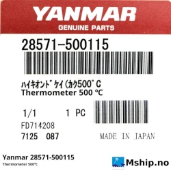 Yanmar 28571-500115 Exhaust Thermometer 500℃ — Manufacturer: Yanmar, Model: Exhaust Thermometer 500℃, Manufacturers part number: 28571-500115, Alternative part number: 28571500115