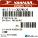 Yanmar 46111-027601 Switch, pressure — Manufacturer: Yanmar, Model: Switch, pressure, Manufacturers part number: 46111-027601, Alternative part number: 46111027601