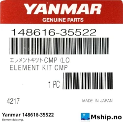 Yanmar 148616-35522 Element kit cmp. — Manufacturer: Yanmar, Model: Element kit cmp, Manufacturers part number: 148616-35522, Alternative part number: 14861635522