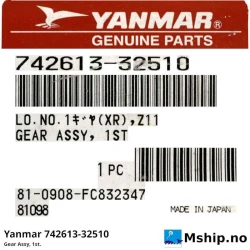 Yanmar 742613-32510 Gear Assy, 1st. — Manufacturer: Yanmar, Model: Gear Assy, 1st., Manufacturers part number: 742613-32510, Alternative part number: 74261332510