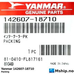 Yanmar 142607-18710 Packing    https://mship.no