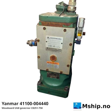 Yanmar 41100-004440 UG8 governor C8251-758 — Manufacturer: Yanmar, Model: UG8 governor, Manufacturers part number: 41100-004440, Alternative part number: 41100004440 8251-758 C8251-758, Rotation direction: CW, Other: Woodward UG-Actuator CW, part no. C8251-758, serial no. 14895600