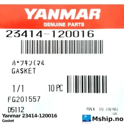 Yanmar 23414-120016 Gasket — Manufacturer: Yanmar, Model: Gasket, Manufacturers part number: 23414-120016, Alternative part number: 23414120016