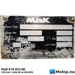 MaK 8 M 453 AK    https://mship.no