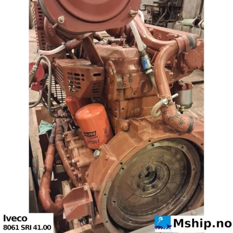 Iveco 8061 SRI 41.00 — Manufacturer: Iveco Aifo, Model: SRI 41.00, Manufacturers part number: 8061, Alternative part number: SRI4100, Serial number: 83896, HP: 237, kW: 213, RPM: 2800, Running Hours: 130, Cylinder bore: 104 mm, Piston Stroke: 115 mm, Number of cylinders: 6, Displacement: 5,9 L, Cylinder configuration: In line