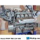 MWM TBD 234 V08 — Manufacturer: MWM, Model: TBD234V08, Serial number: 234.08.02235, RPM: 1500 / 1800 / 1925, Running Hours: Reported to have only 180 running hours, but no hour meter present to confirm., Cylinder bore: 128 mm, Piston Stroke: 140 mm, Number of cylinders: 6, Displacement: 10,8 Liter, Cylinder configuration: 60° V, Rotation direction: CCW - Counter clockwise seen from aft, Fuel Type: Diesel