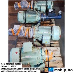 ATB electric motor with Allweiler Lube oil pump    https://mship.no