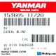 Yanmar 153605-11720 Cover Blind — Manufacturer: Yanmar, Model: Cover, Blind, Manufacturers part number: 153605-11720, Alternative part number: 15360511720