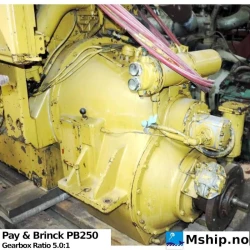 Pay & Brinck PB250 — Manufacturer: Pay & Brinck, Model: PB250, Manufacturers part number: 2207, Year: 1985, Gear type: Non Reversing Gearbox  CPP  - to be used with controllable pitch propeller, Gear ratio: 5.0:1, Remarks: From CAT 3412
SAE 0   (SAE 1 with adapter)