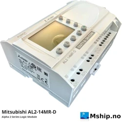 Mitsubishi AL2-14MR-D — Manufacturer: Mitsubishi, Model: Alpha 2 Series Logic Module, Manufacturers part number: AL2-14MR-D, Alternative part number: AL214MRD, Class: DNV Approval, Weight: 50 gram, Volt: 24 Volt input