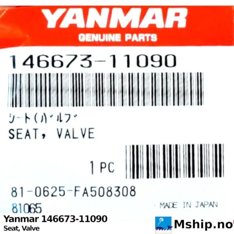 Yanmar 146673-11090 Seat, Valve — Manufacturer: Yanmar, Model: Seat, Valve, Manufacturers part number: 146673-11090, Alternative part number: 14667311090