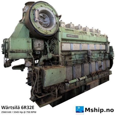 Wärtsilä 6R32E — Manufacturer: Wärtsilä, Cylinder configuration: In line, Rotation direction: CW - Clockwise seen from aft, Fuel Type: Diesel, Class: Lloyd’s Register