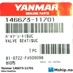Yanmar 146673-11701 Valve Seat(Suc    https://mship.no