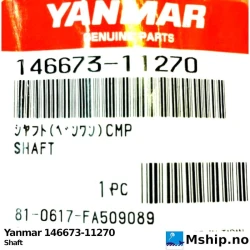 Yanmar 146673-11270 Shaft — Manufacturer: Yanmar, Model: Shaft, Manufacturers part number: 146673-11270, Alternative part number: 14667311270