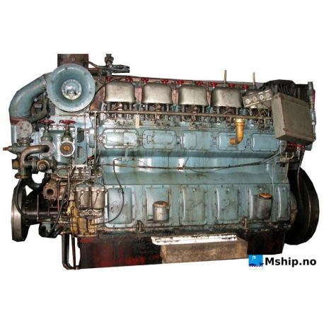 Nohab Polar SF15RS-F — Manufacturer: Nohab Polar, Model: SF15RSF, HP: 850, kW: 634, RPM: 750, Cylinder bore: 250.825 mm (9- 7/8"), Piston Stroke: 298.45 mm (11-3/4"), Number of cylinders: 5, Displacement: 73,735 Liter, Cylinder configuration: 5700 kg - without flywheel, Other: To be dismantled for spare parts