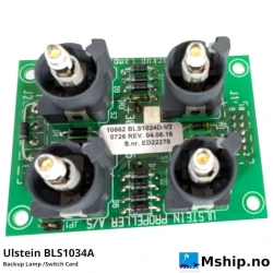 Ulstein BLS1034A Backup Lamp / Switch Card — Manufacturer: Ulstein Propeller  / Kongsberg, Model: Backup Lamp / Switch Card, Manufacturers part number: BLS1034A, Alternative part number: V.nr 10662  BLS1034D-V2