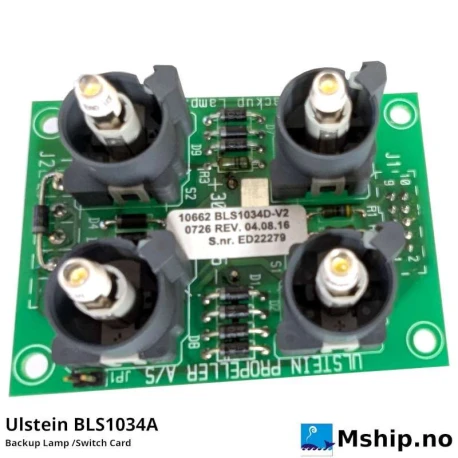 Ulstein BLS1034A Backup Lamp / Switch Card — Manufacturer: Ulstein Propeller  / Kongsberg, Model: Backup Lamp / Switch Card, Manufacturers part number: BLS1034A, Alternative part number: V.nr 10662  BLS1034D-V2