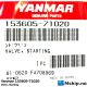 Yanmar 153605-71020 Valve, Starting — Manufacturer: Yanmar, Model: Valve, Starting, Manufacturers part number: 153605-71020, Alternative part number: 15360571020