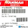 Yanmar 153605-71020 Valve, Starting — Manufacturer: Yanmar, Model: Valve, Starting, Manufacturers part number: 153605-71020, Alternative part number: 15360571020