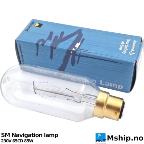 SM Navigation lamp 230V 65CD 85W — Manufacturer: danlamp, Model: 230V 65cd 85W B22, Manufacturers part number: 10057, Volt: 230 Volt